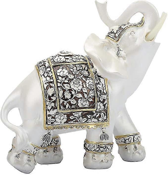 Elephants Statue, White Elephant Statue Vintage Elephant Decoration Statue Elephant Decoration Elephant Statue Elephant Sculpture Trunk Wealth Collect