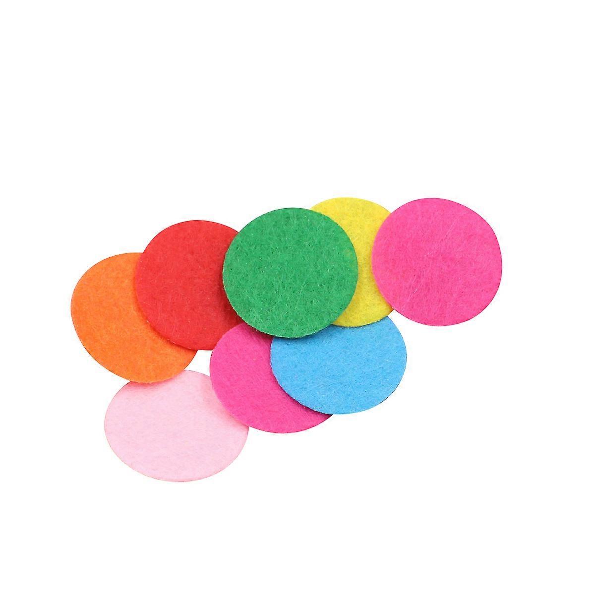 100PCS Non-woven Round Cut Fabrics Simulation Flower Felt Pad DIY Handwork Felt Pad Material Needlework Supplies (Mixed Color