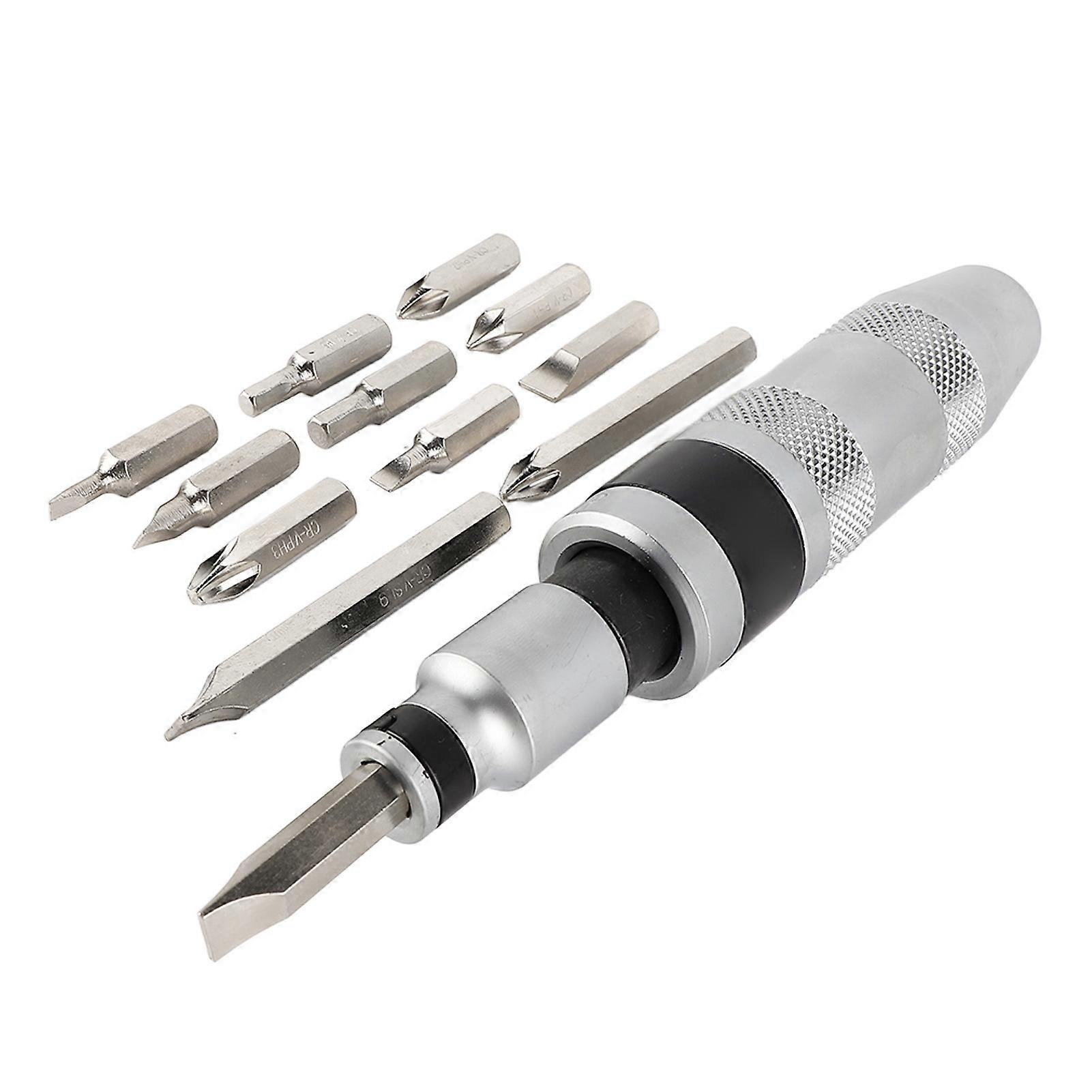 13Pcs Drive Impact Screwdriver Kit 12 Bits Multi Purpose Manual Impact Screwdriver for Maintenance