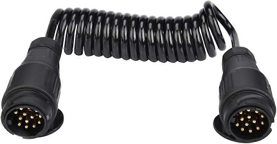 13 Pin Trailer Socket Wiring Spring Cable Connector Adapter For Trailer Caravan