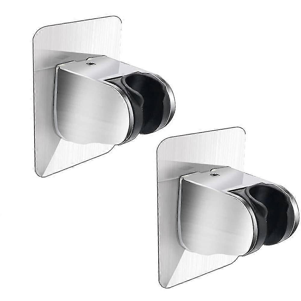 אין מחזיק מקלחת קידוח 2 חלקים מתכוונן למכסה מקלחת מחזיק ראש מקלחת מחזיק ראש מקלחת אוניברסלי מותקן על הקיר עבור חדר אמבטיה במלון