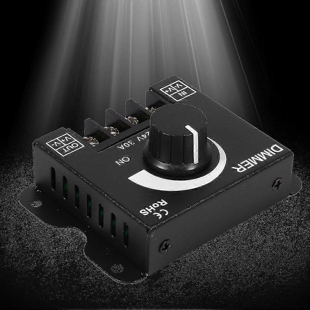 Led Switch Dimmer, 12v-24v 30a Single Color Strip Light Dimmer Switch With On/off Button Pwm Function Manual Dimmer Switch-h