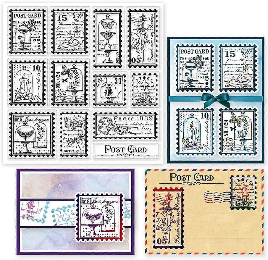 1Sheet Divination Postage Silicone Clear Stamp Seals