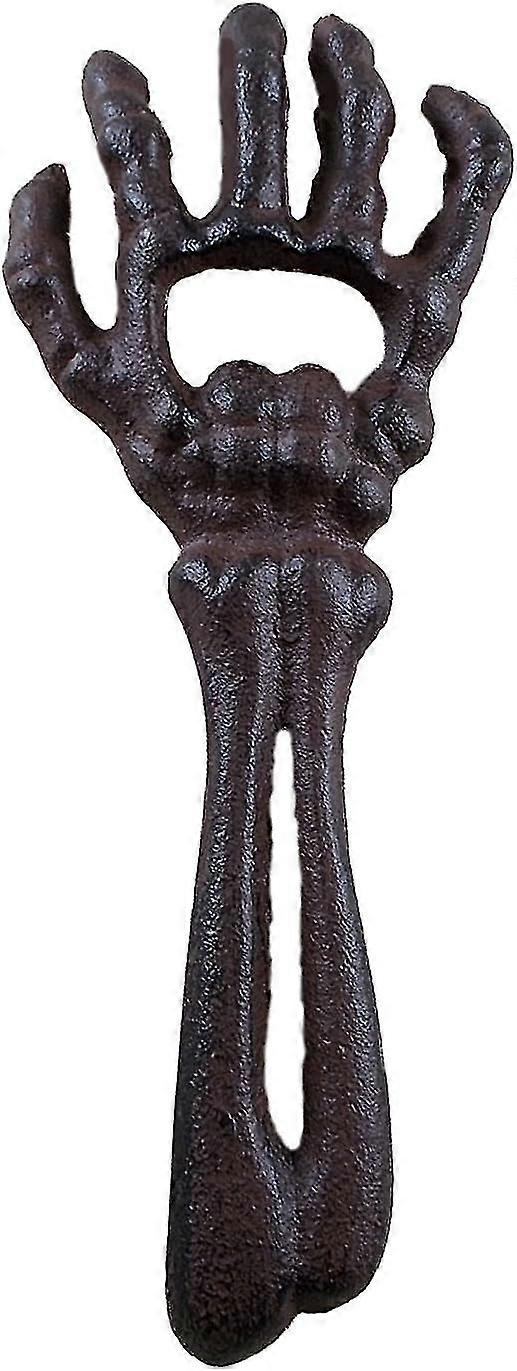 Upper Deck Cast Iron Skeleton Hand Themed Beverage Bottle Opener