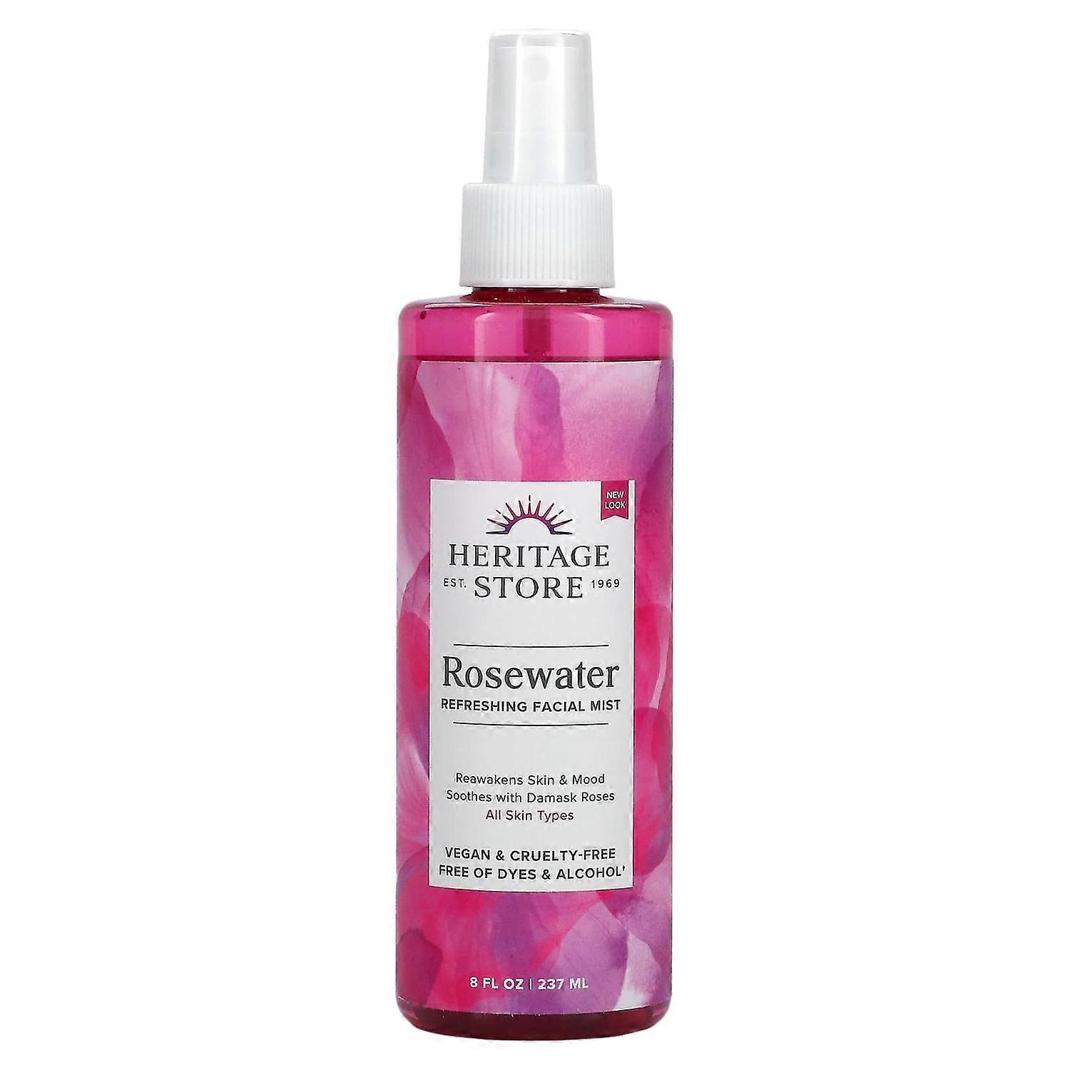 Heritage Store, Rosewater, Refreshing Facial Mist, 8 fl oz (237 ml)