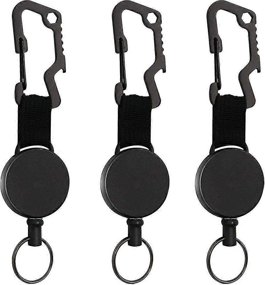 Retractable Keychains, 3 Pack Heavy Duty Retractable Badge Reels With