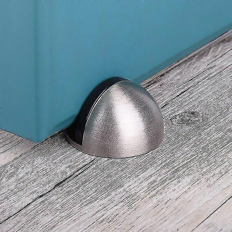 Ssmx 1pcs Zinc Alloy Door Stop And Thick Rubber Block Collision Resistant Silent Floor Door Stop Furniture Hardware