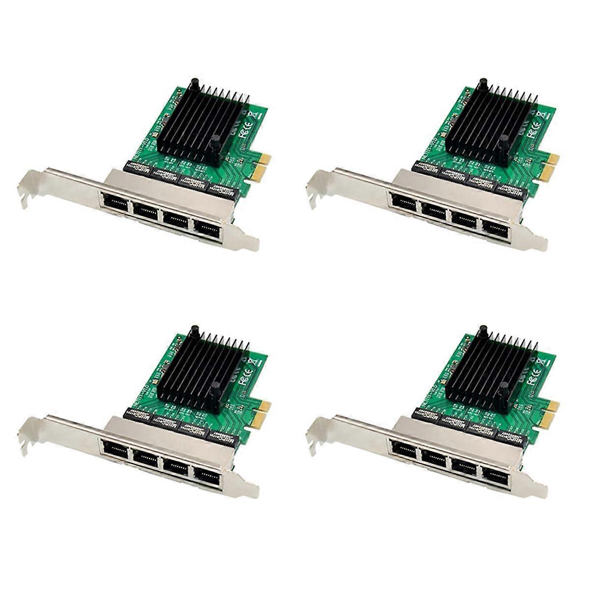 4X PCIE nettverkskort PCI-E X1 4-porters Gigabit Ethernet-server nettverkskortadapter for kjærlighet Fast Sea