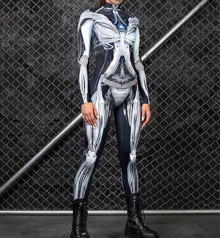 女性のための面白い筋肉スケルトンコスチューム3Dプリントボディスーツハロウィーンカーニバルパーティー仮装