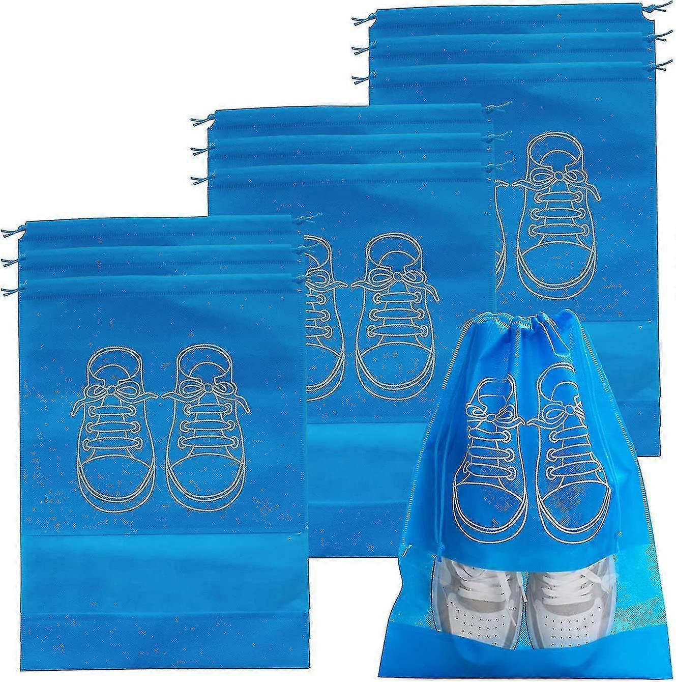 Travel Shoe Bag, Waterproof And Dustproof Fleece Shoe Bag Set, With Transparent Window And Drawstrin