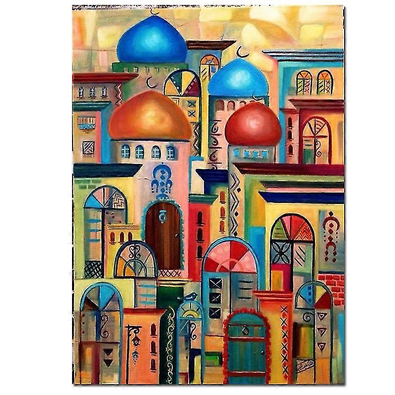 Seinäkuvat Seinä taide Olohuone Islamilainen taide Timantti Timantti Maalaus Timantti Mosaiikki 5d Pyöreä Timantti Kirjonta Pyhä Kirkko