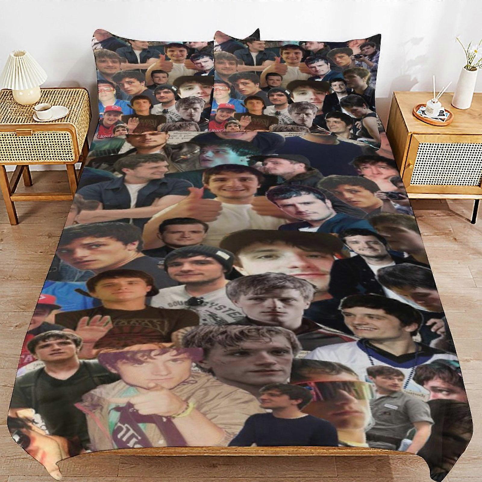 c154 Josh Hutcherson Povlečení Povlečení Pohodlné a lehké karikatura povlečení 3dílná postelová souprava Twin(1 povlak na přikrývku a 2 povlaky na polštář) hn737