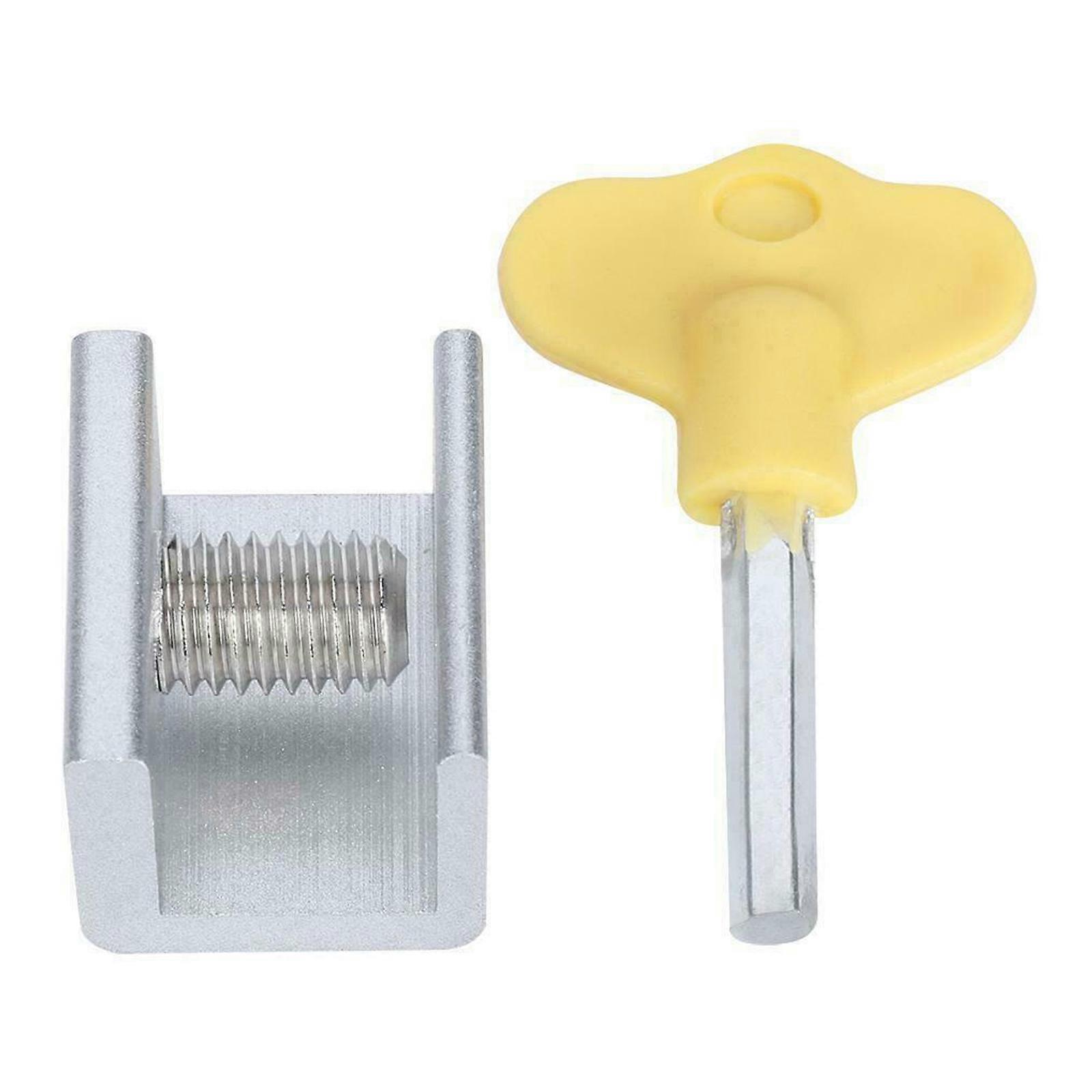 10X Adjustable Sliding Window Locks Door Frame Security Locks with Key Aluminum FT