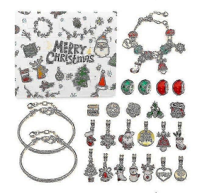 Advent Countdown Diy Charm Bracelet Making 24 Countdown Bracelets Set