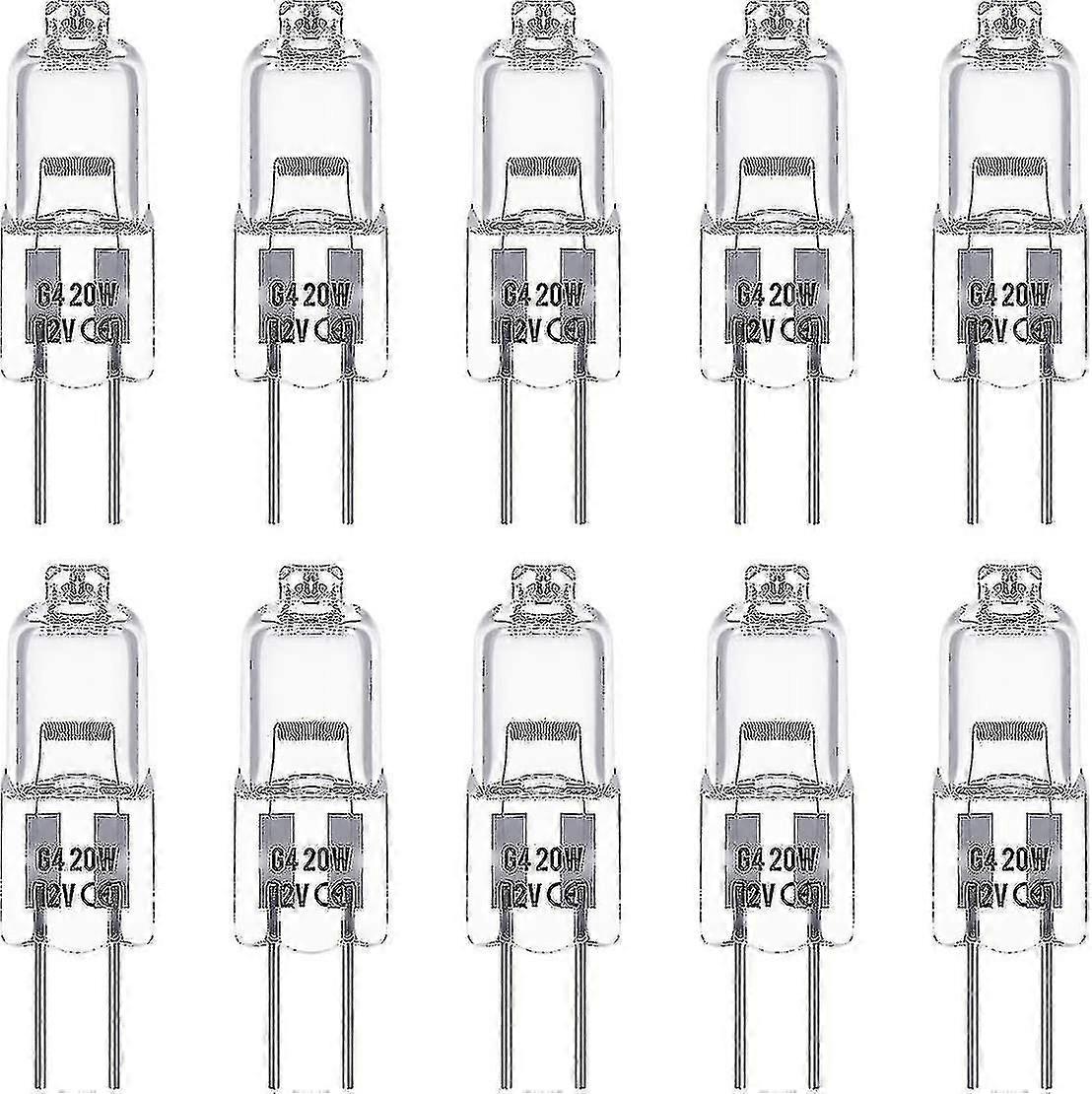 G4ハロゲン電球12v 20wハロゲンピンベースランプ2800kウォームホワイト調光可能G4低電圧Haloge-YuJia