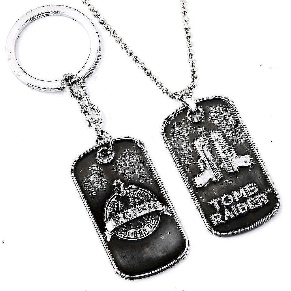 2pcs Tomb Raider Necklace