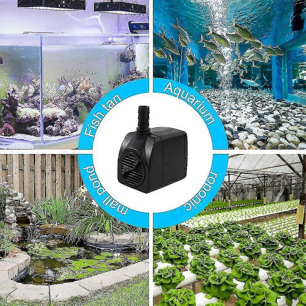 Submersible Pump, Ultra Quiet Water Pump With Fountain Pump,3 Nozzles-15w-us Plug 15w