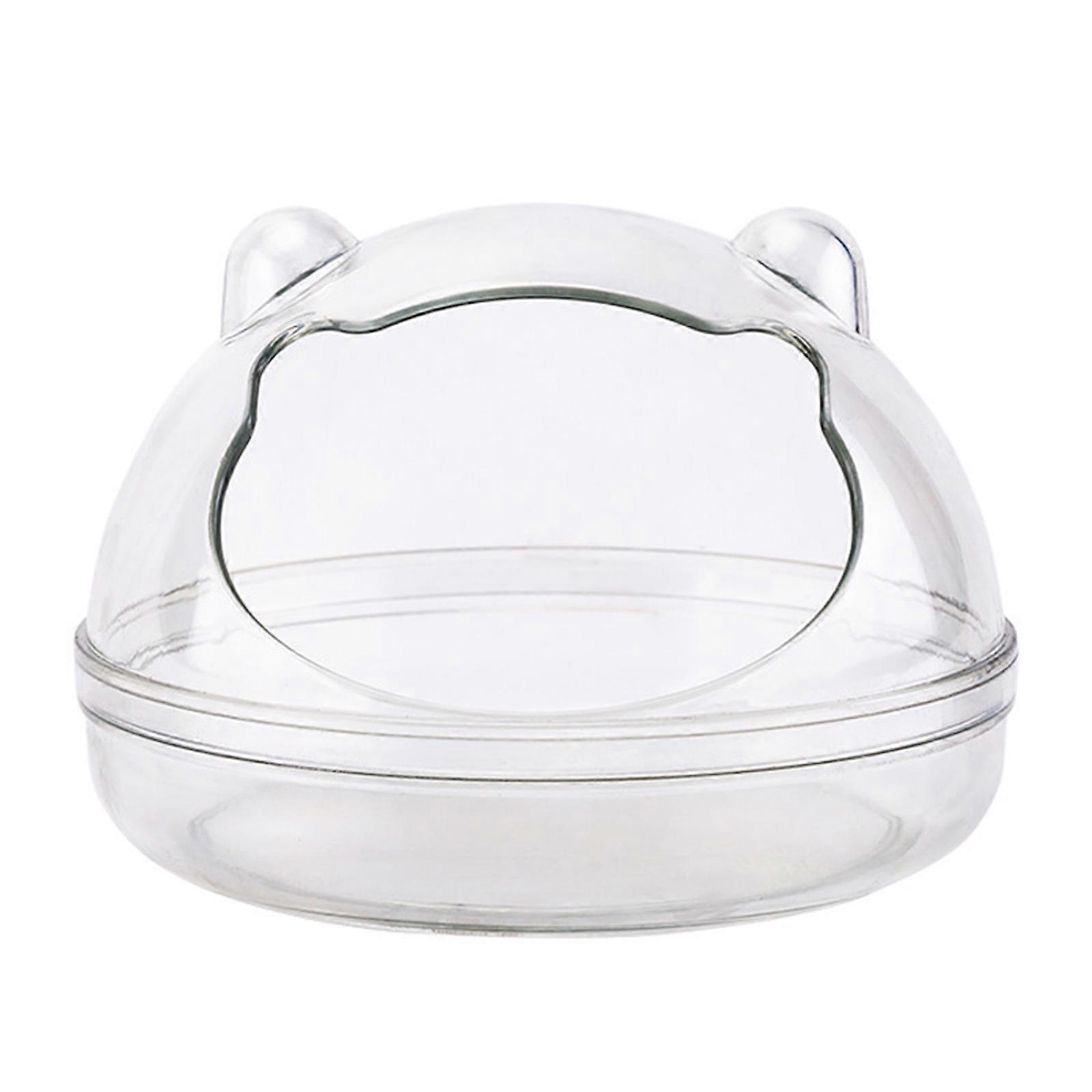 Hamster Plastic Bathroom Container Transparent Sand Box for Small Pets