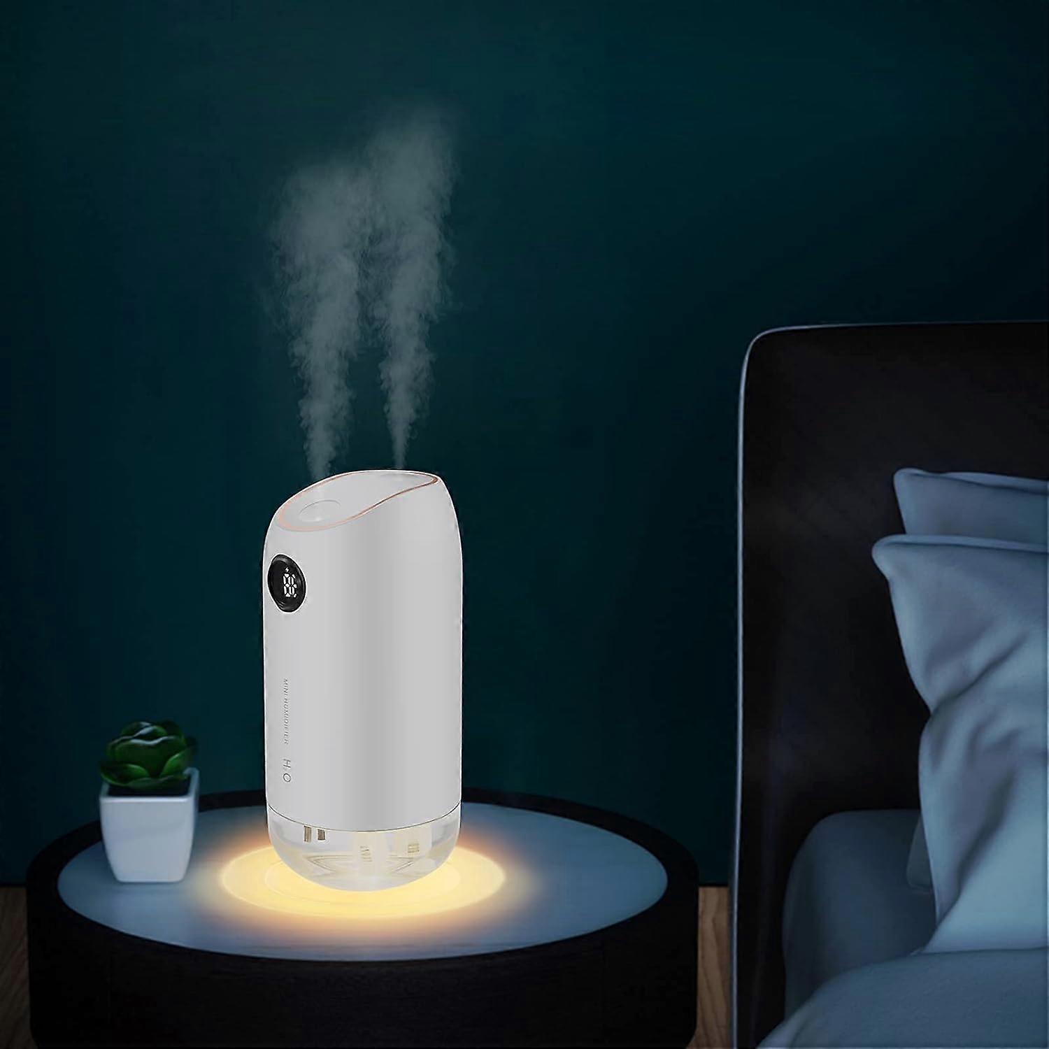 Air Humidifier 500ML, Home Cool Mist Humidifier Diffuser 23dB Ultrasonic Quiet Baby Air Humidifier Auto Shut Off(White)