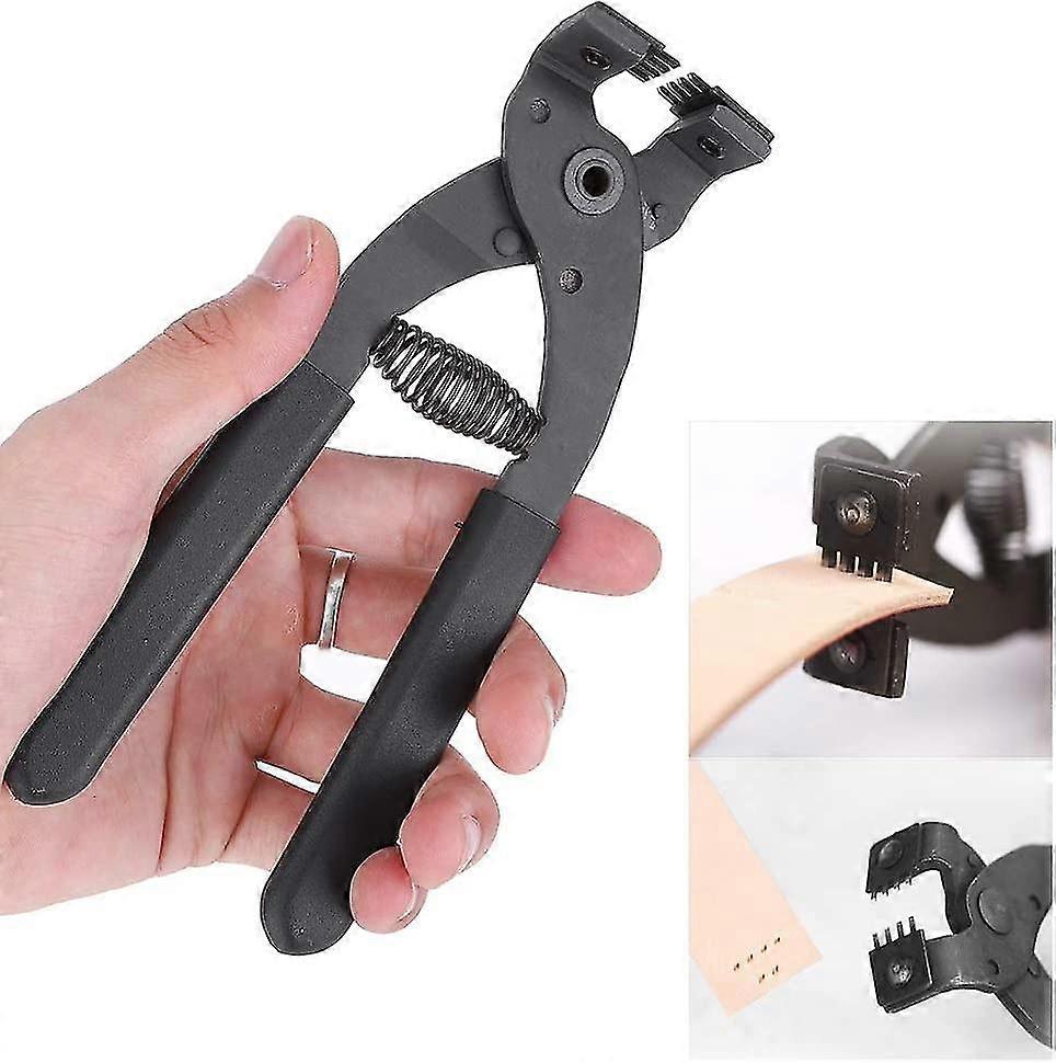 Leather Lace Stitching Chisel Kit - 4mm Pitch Leather Stitching Punch Tool Handheld Punch