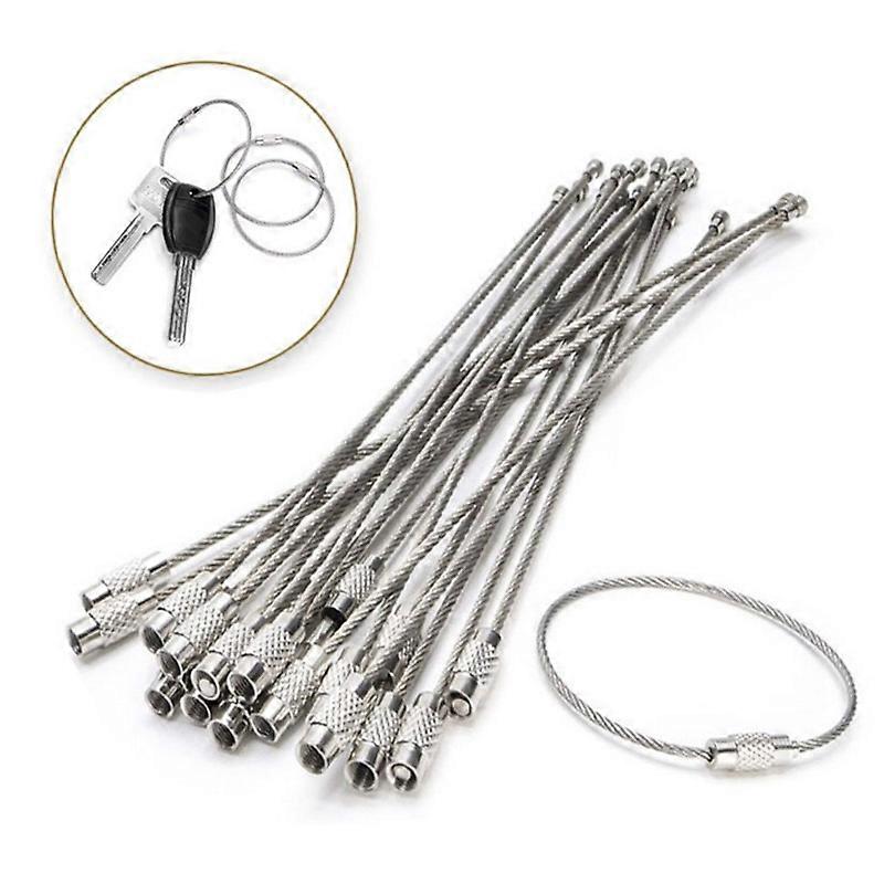 15cm Wire Keychain Cable Large Stainless Steel