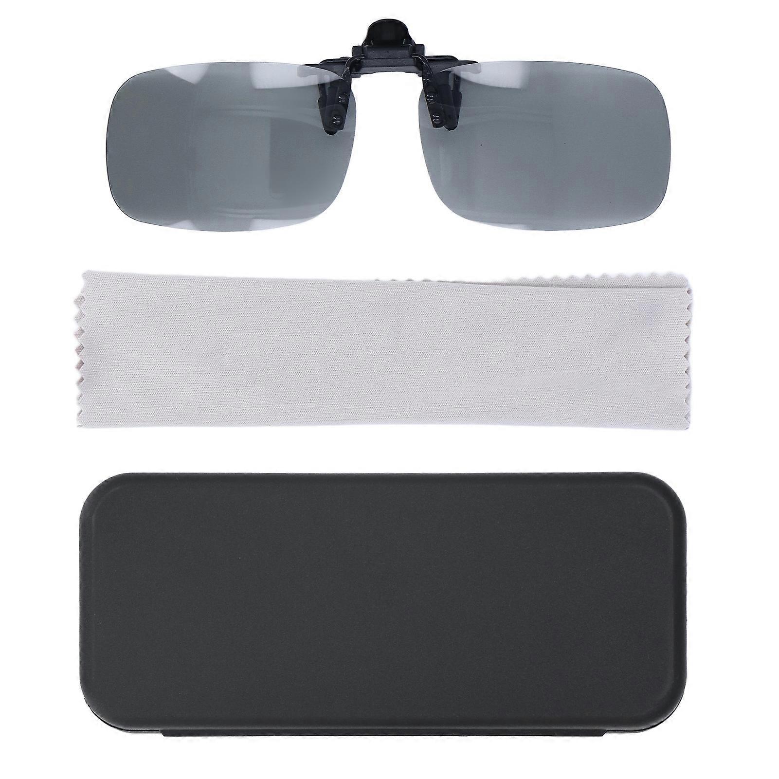 メガネの偏光クリップデイナイトデュエルは、釣りジョギングブラックグレーのサングラスにポータブル偏光クリップを使用します
