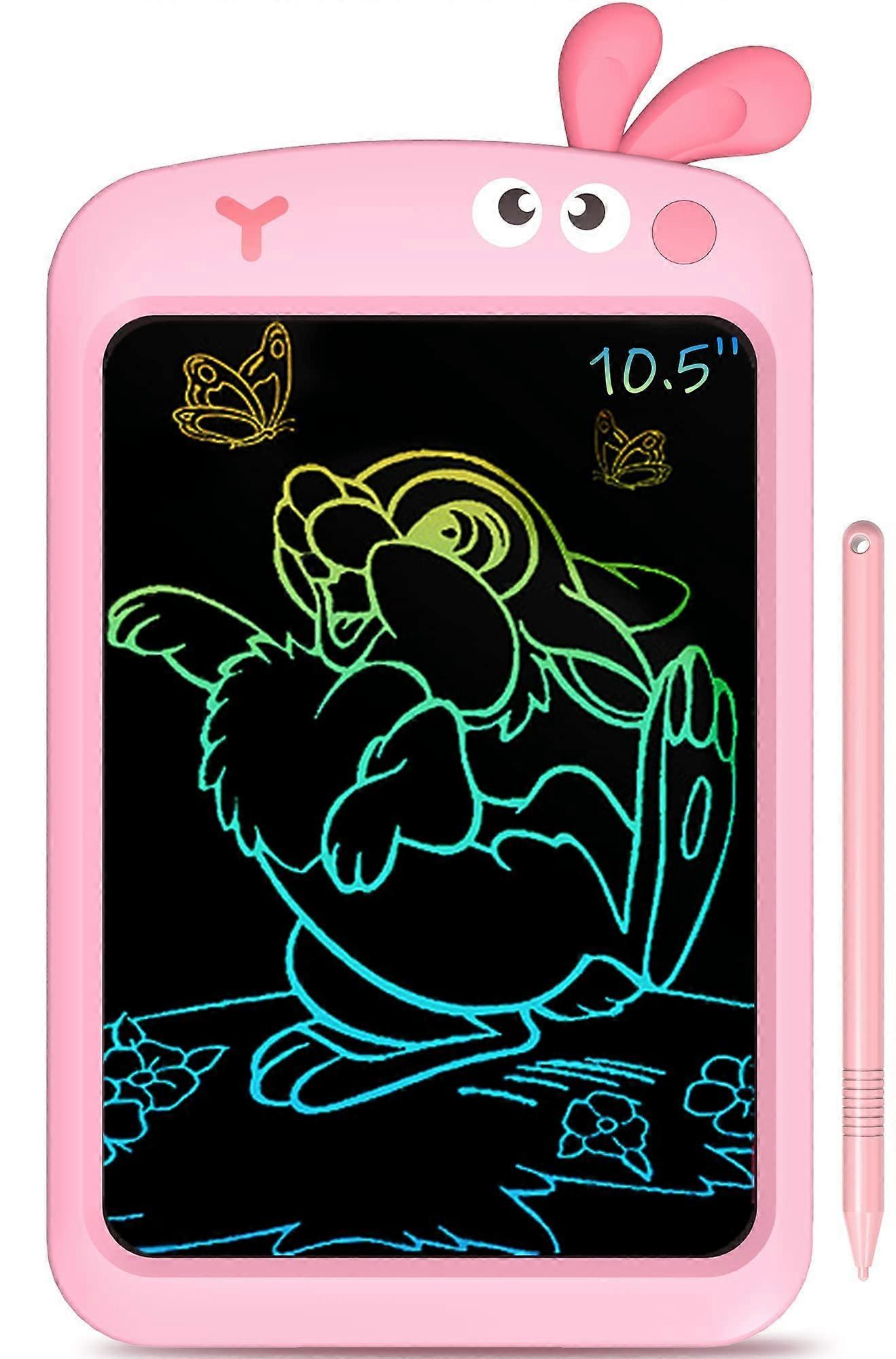 10.5" LCD Writing Tablet for 2-7 Year Old(Pink rabbit-Large)