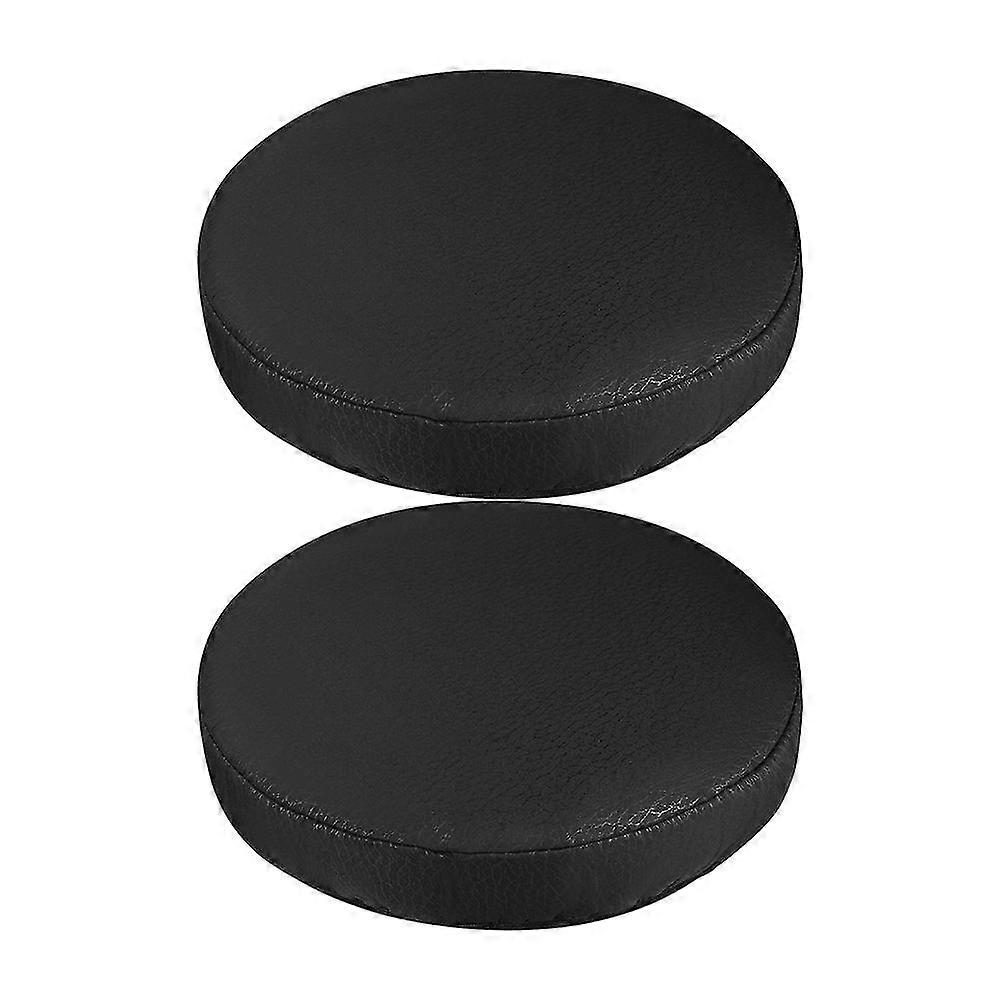 2pcs Black Stretch Stool Covers Round Shape Stool Covers Black Stool Covers