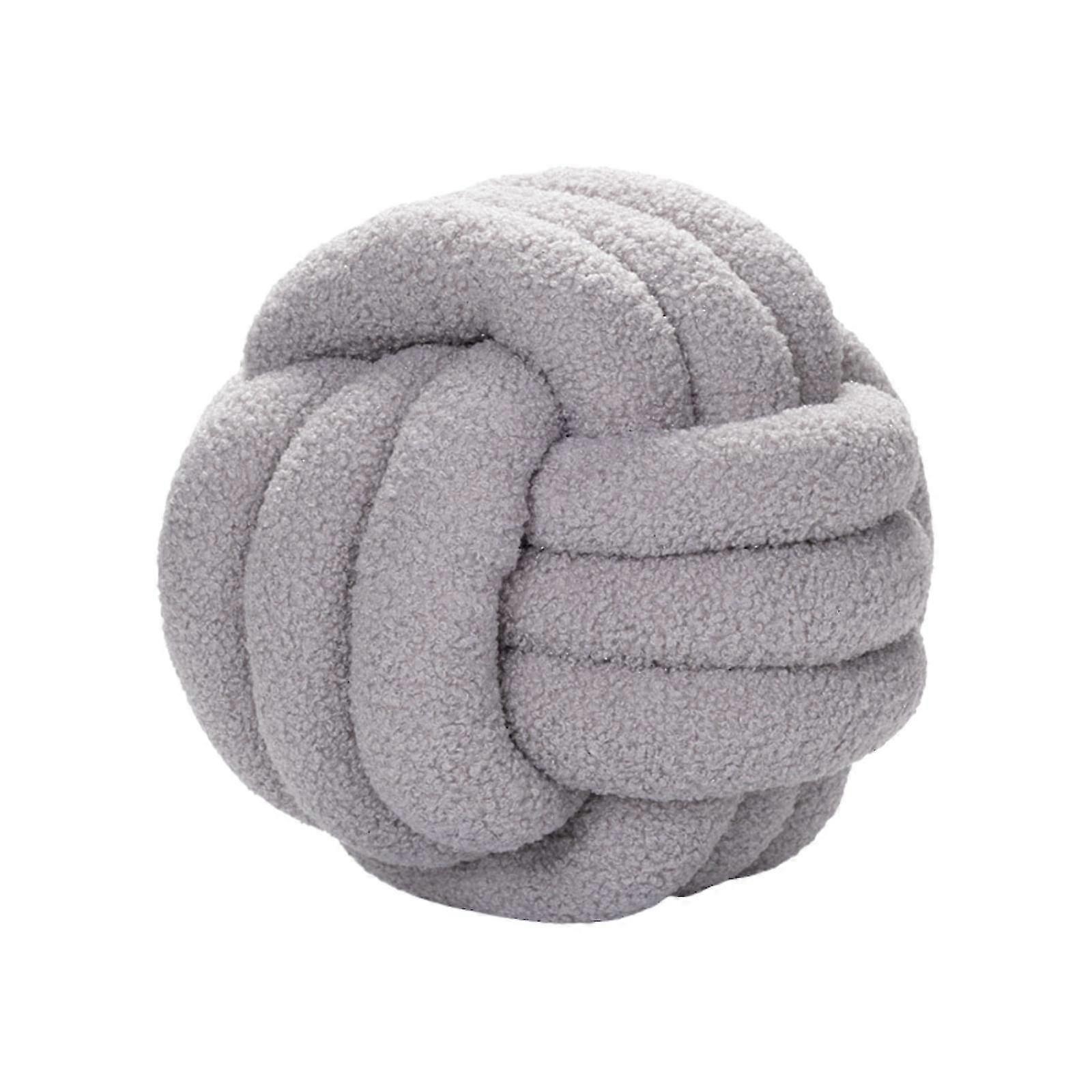 Handmade Knot Ball Pillow Ball Round Lamb Wool Cushion