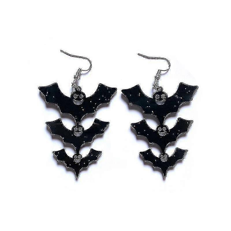 2pcs Απόκριες Μαύρη Νυχτερίδα Σκουλαρίκια Μακριά Σκουλαρίκια Γυναικεία Μοντέρνα Αξεσουάρ Νυχτερινών Κέντρων Διασκέδασης