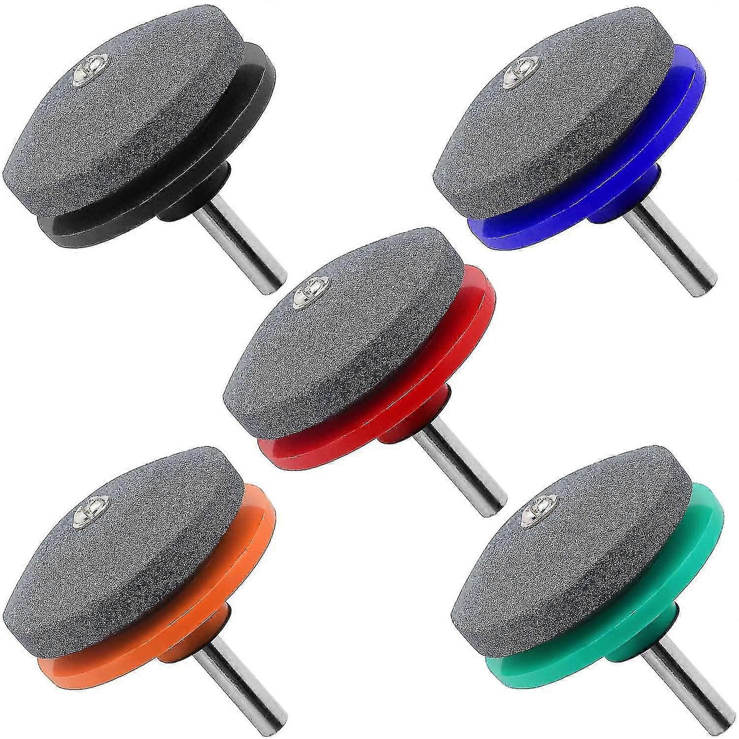Power Drill Hand Drill Whetstone Universal Lawn Mower Blade Drill Cuts Sharpener 5 Pcs,for Garden,courtyard,kitchen