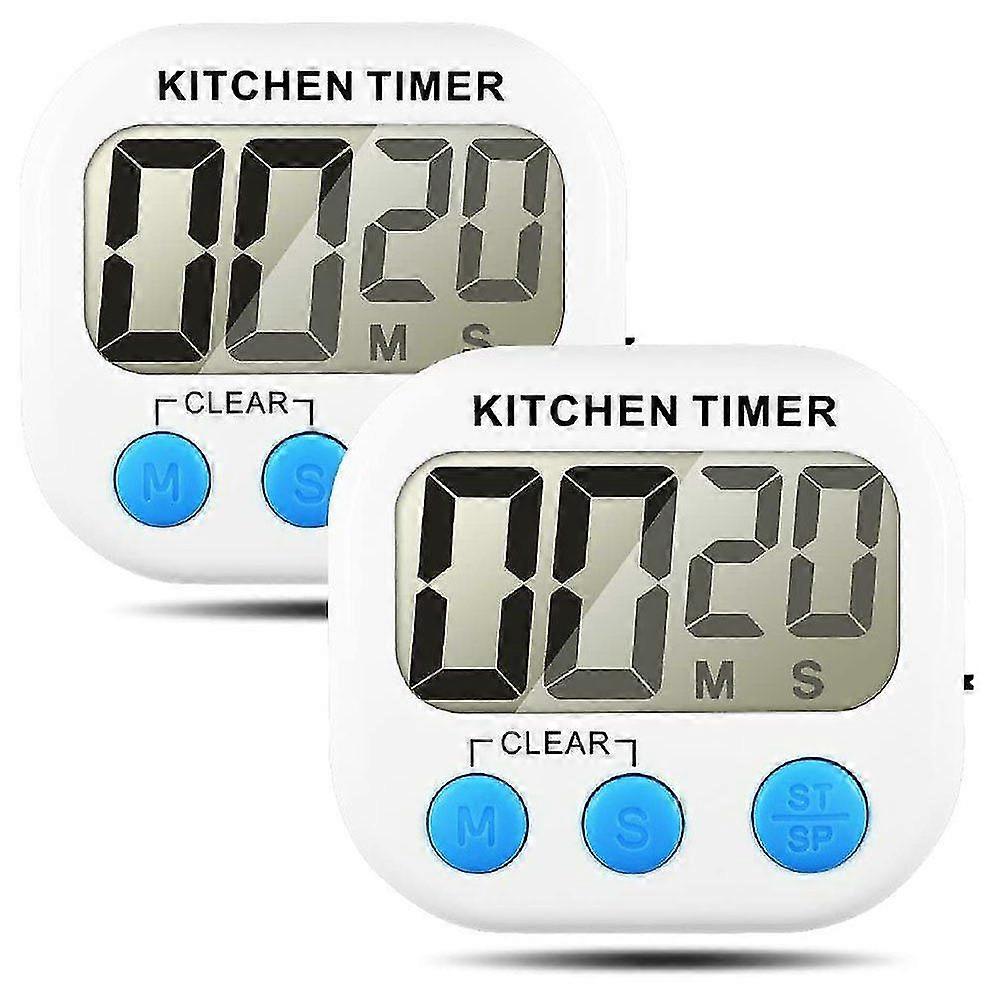Kitchen Timer, Lcd Display Electronic Memory Timer 2 Pack