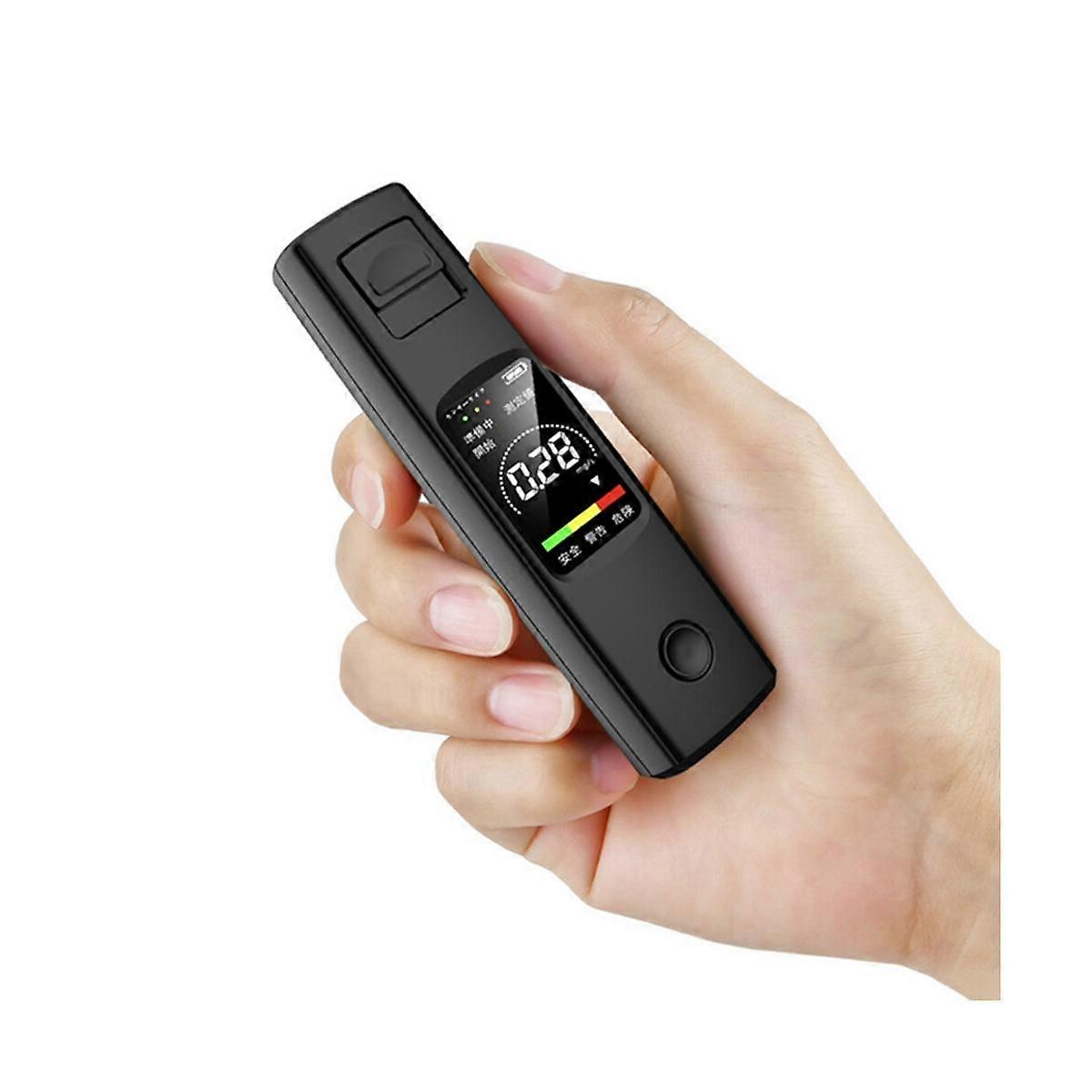 Alcohol Tester Professional High Sensitivity Breathalyzer Non-Contact Alcoholometer Rechargeable Po