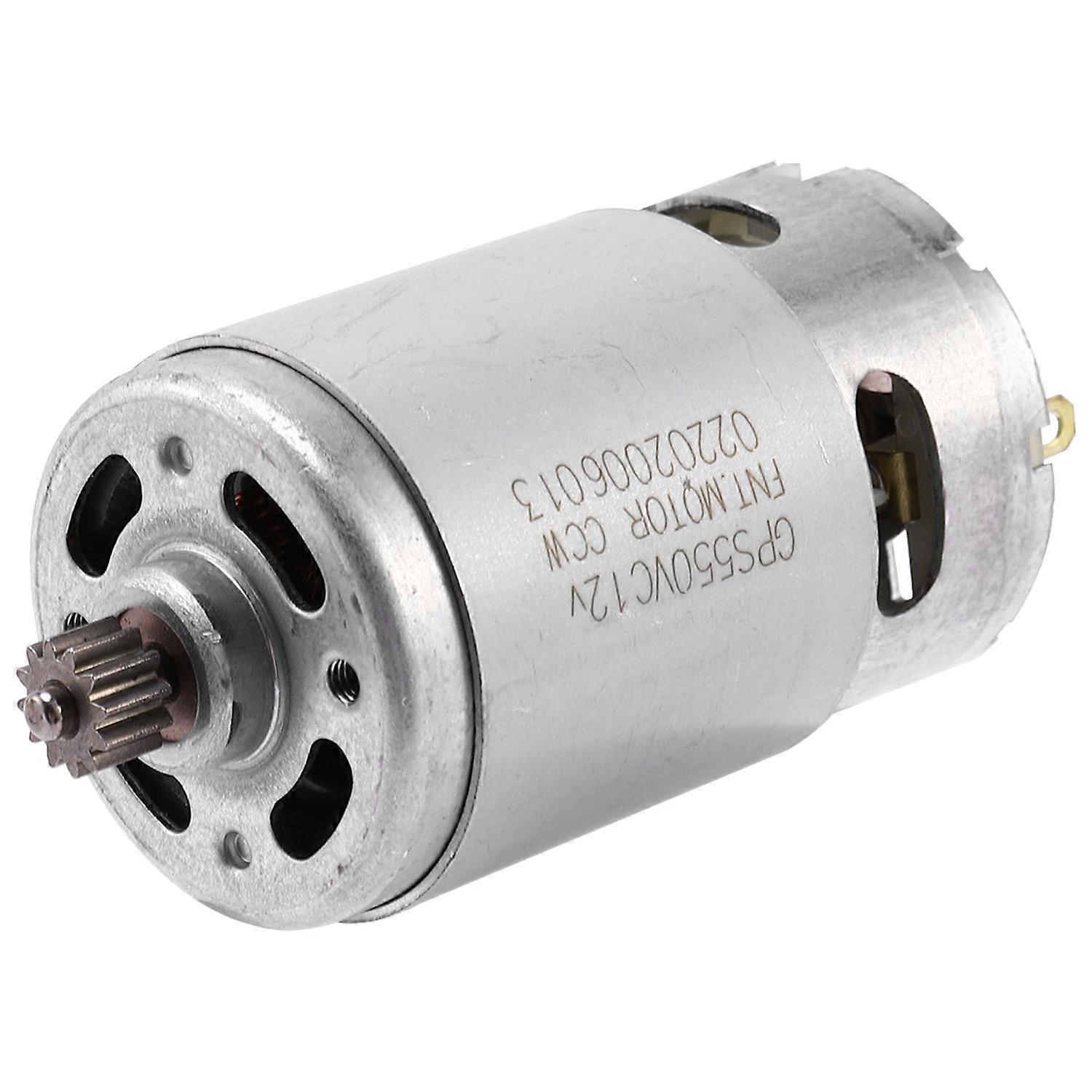 RS550 12V DC Motor DIY Kit with Two-Speed 12 Teeth and High Torque Gearbox for Electric Drill Screw