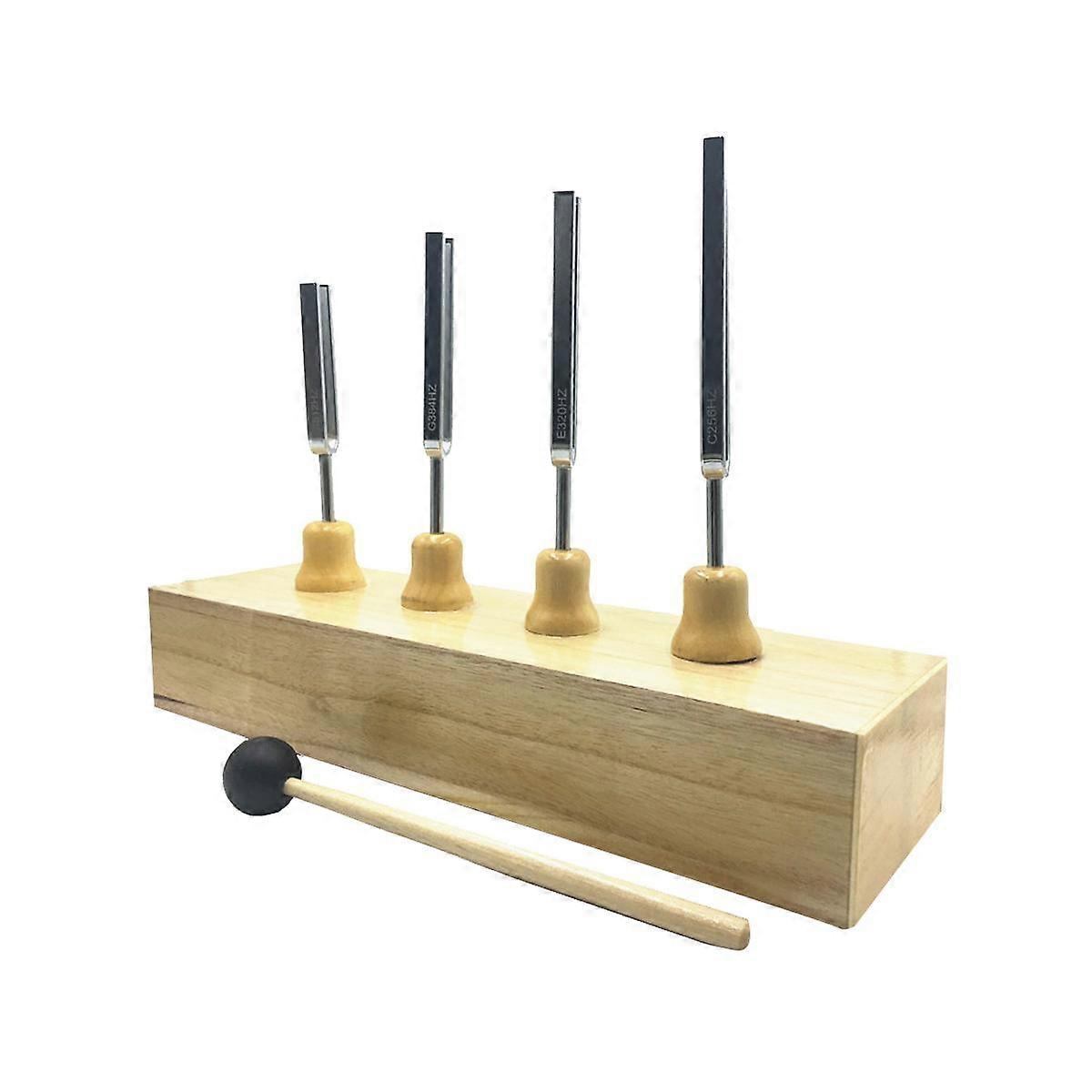 4Pcs Accurate Frequency 256Hz 320HZ 384HZ 512Hz Music Tuning Fork Set Music Flat Fork Measure Gauge