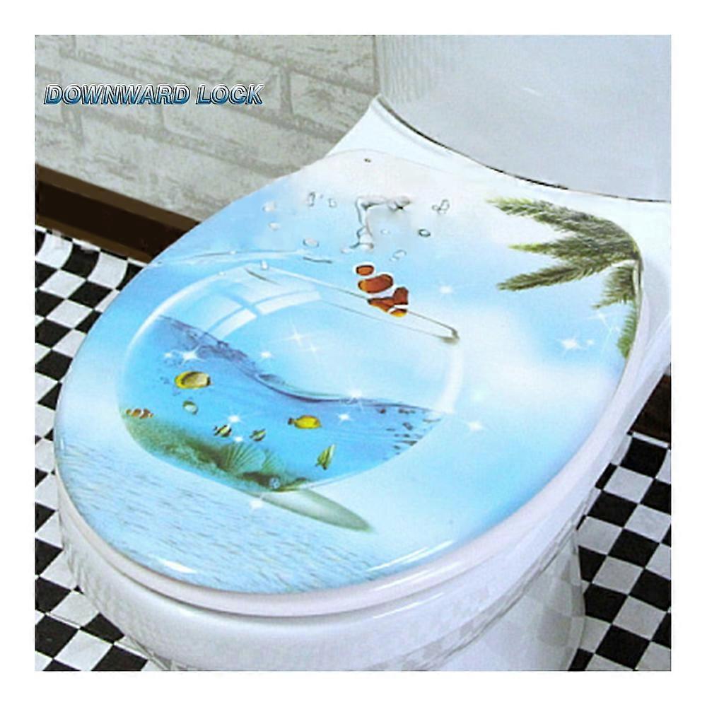 Resin 8 Designs No Slow Descent Toilet Seat