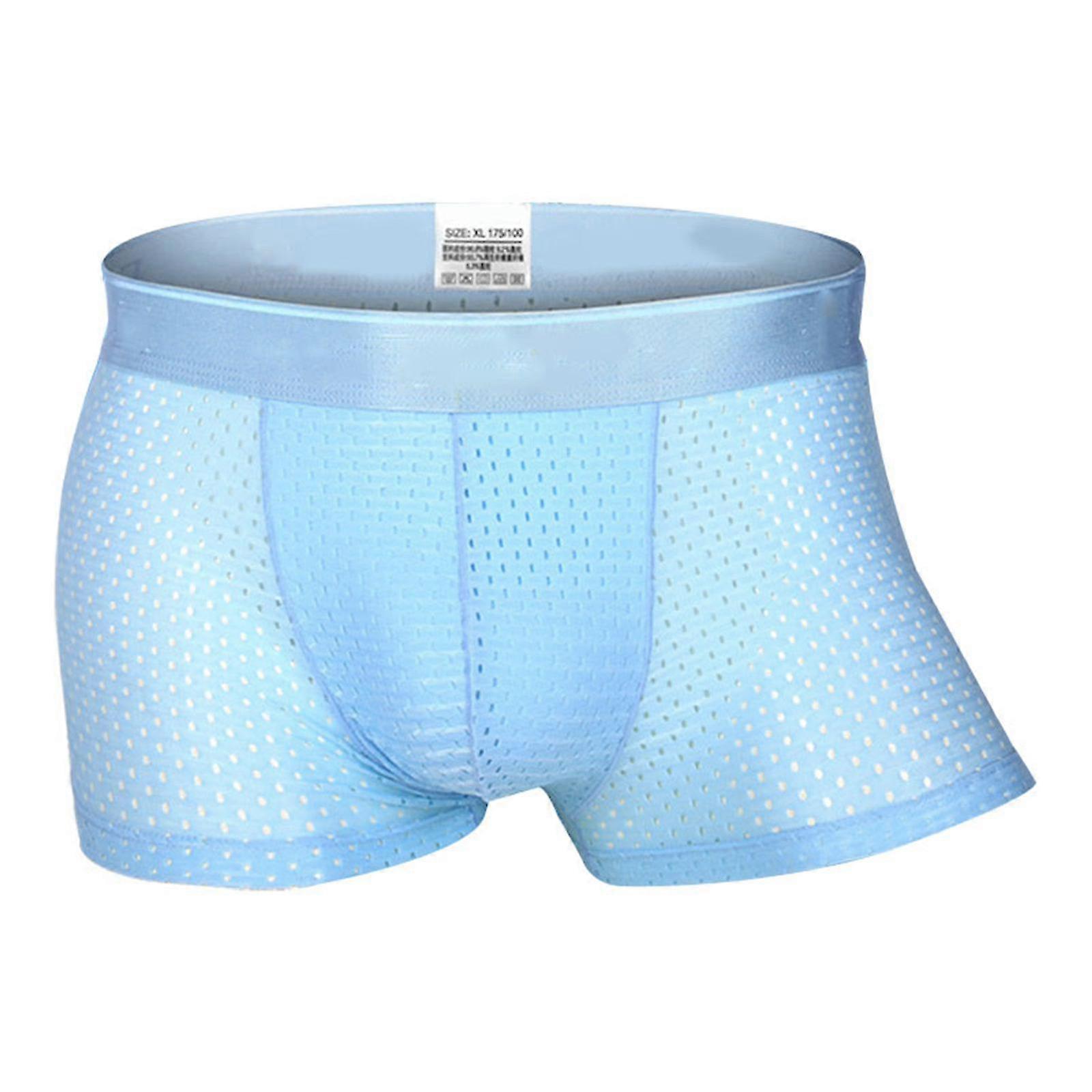 Män Boxer Underkläder Mesh Andas Bekväma Kalsonger Män Boxer Shorts Manliga trosor