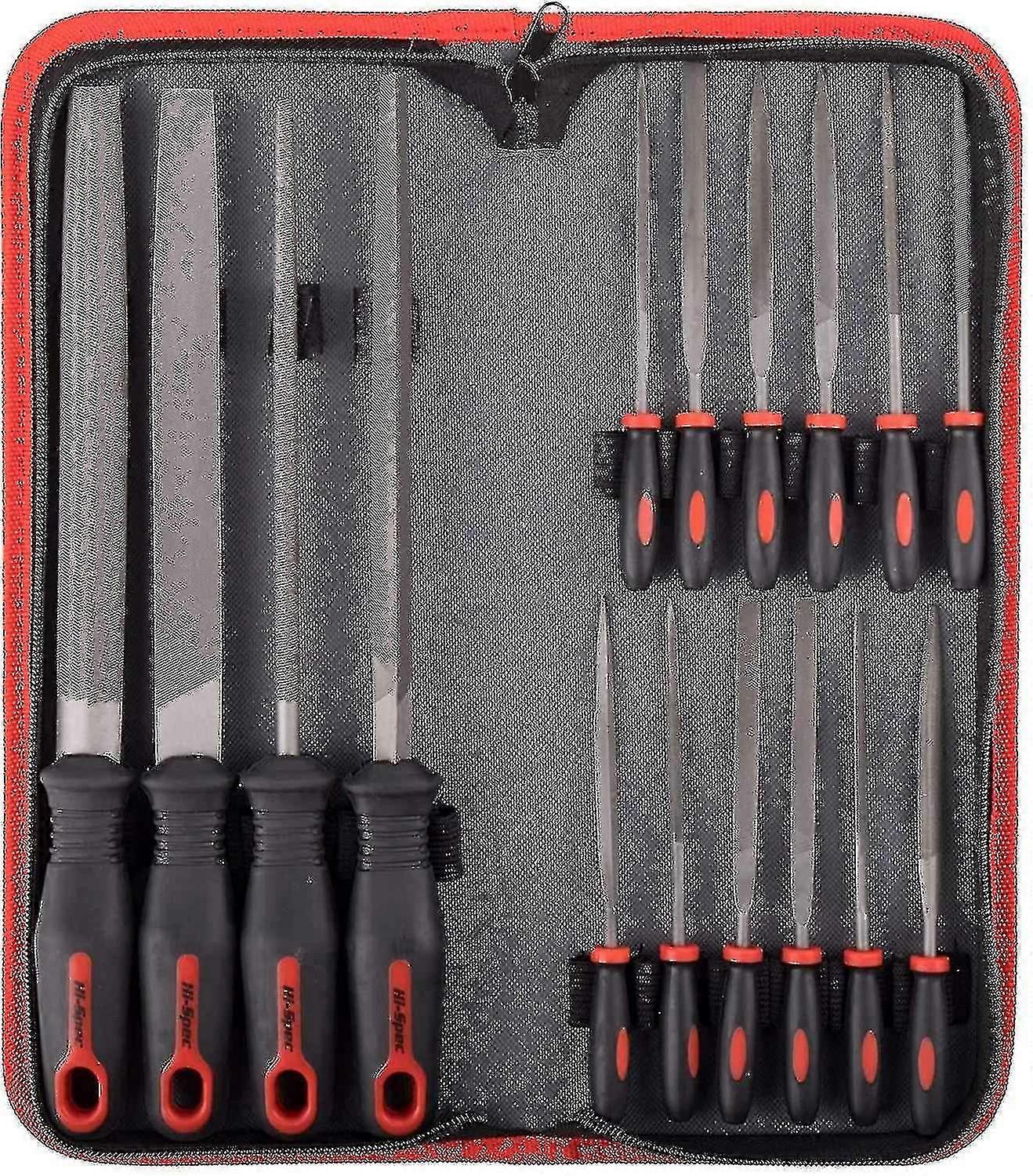 Hi-spec File Kit, 16pc Carbon-steel Files, 200mm File, Half Round, Round, Triangle File, 8pc Needle Chumian