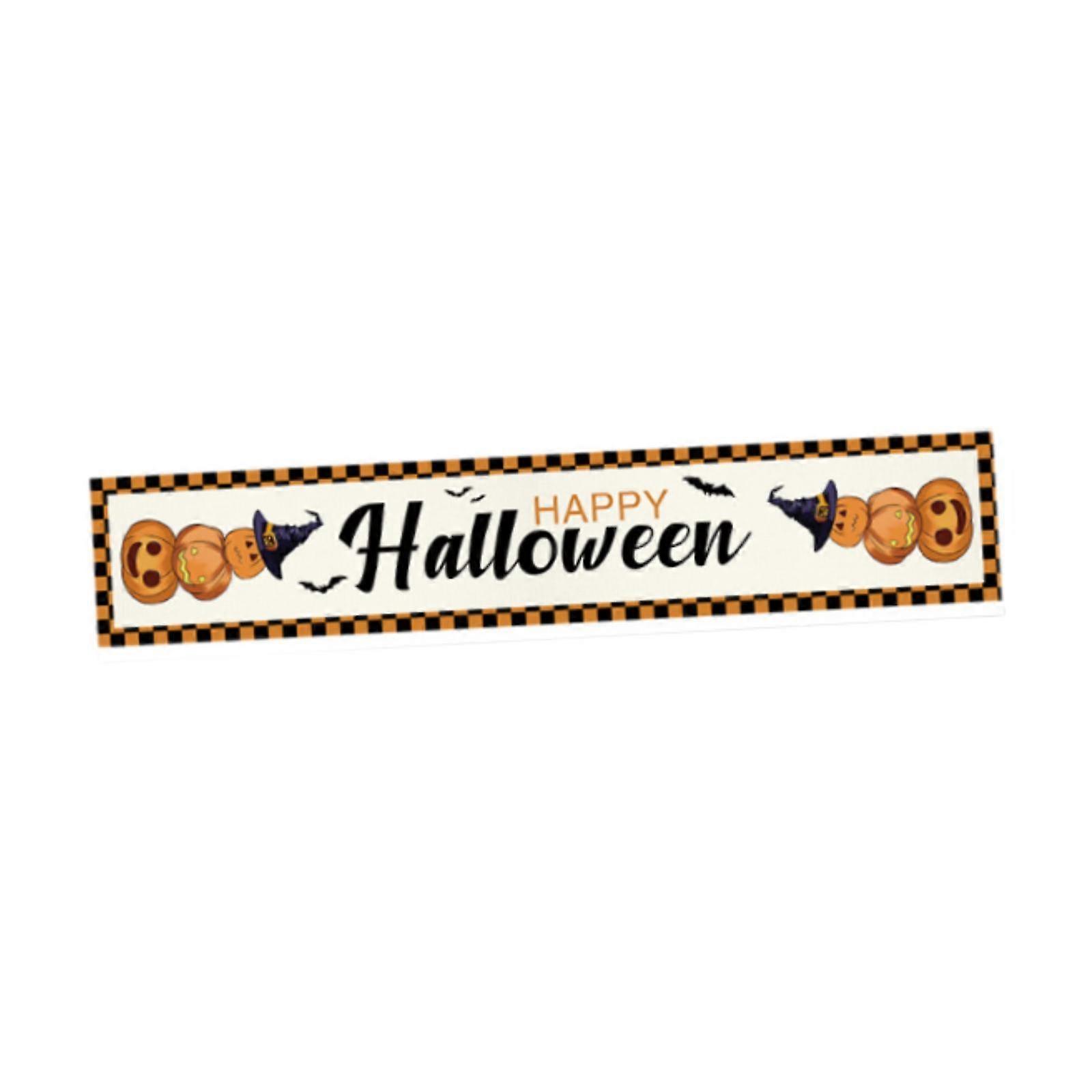 Halloween Chemin de Table Housse de Table à Manger Polyester Lavable Saisonnier 183 cm