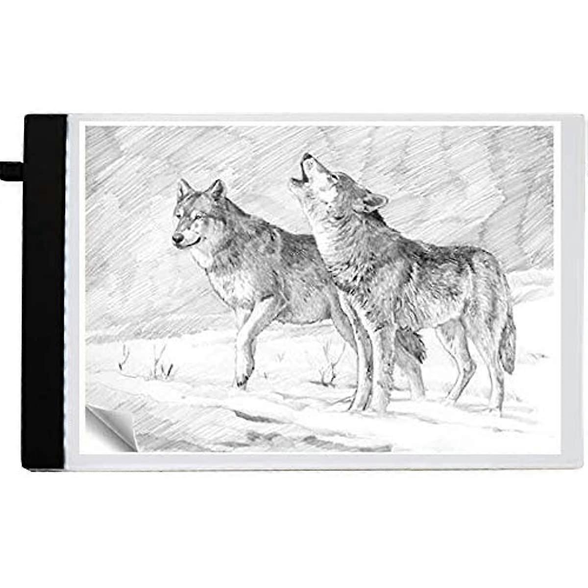 Lelesta Super Thin A4 Light Box Tracing Pad LED Art Drawing Board USB Power Light Pad med lysstyrke Tracing Design Light Box (A5 59 x 95)