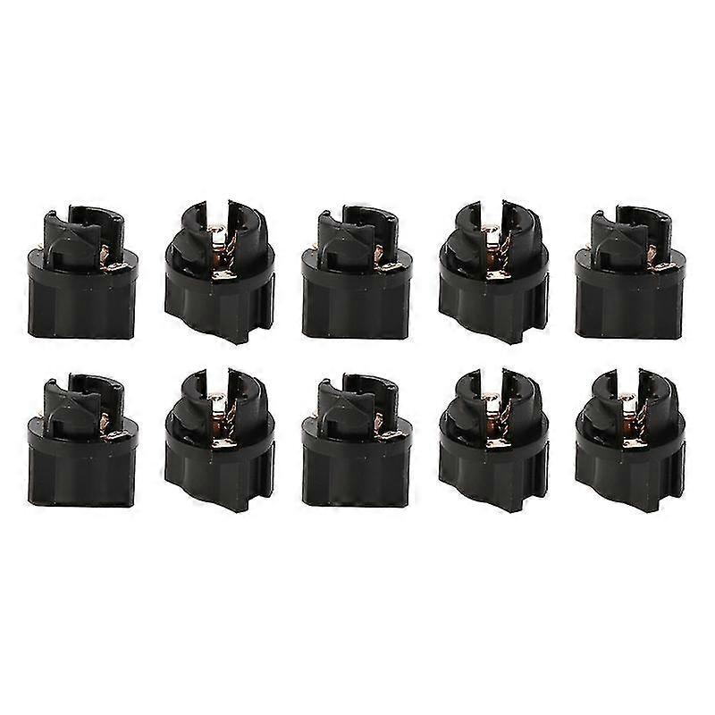 T5 Bulb Holder Twist Socket Wedge Dash Instrument Panel Cluster Indicator 10pcs