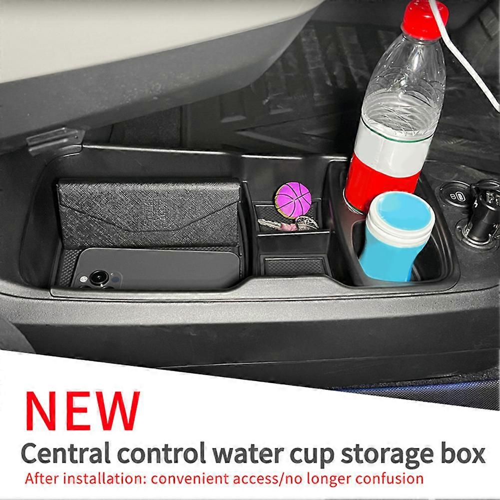 For Kia EV6 2021-2024 Center Console Storage Box Lower Layer Tray Tidying Storage Box Under Car Center Armrest Accessories