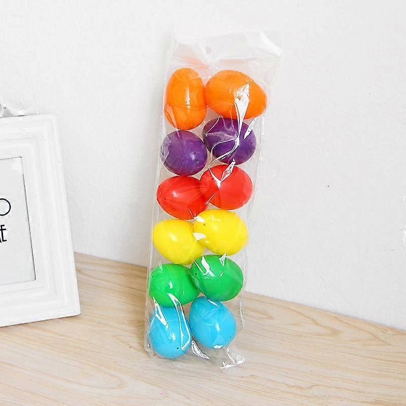 12 giant printed plastic eggs for Easter egg hunts, Easter basket toppers, backdrops and decorations, school party prizes.
