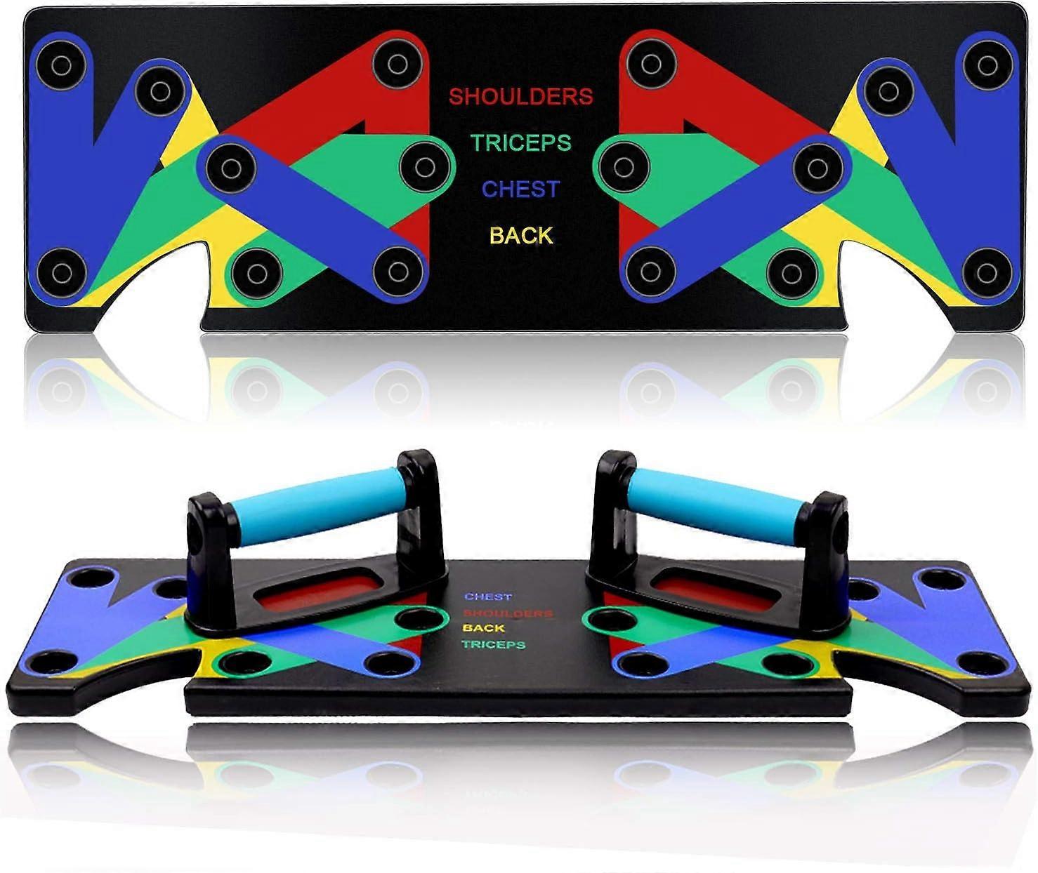 LN-Adkwse Push Up Board - 9 in 1 Push Up Handles - Color Coded Push Up Board - Multifunctional Muscle Board for Men/Women Home Training