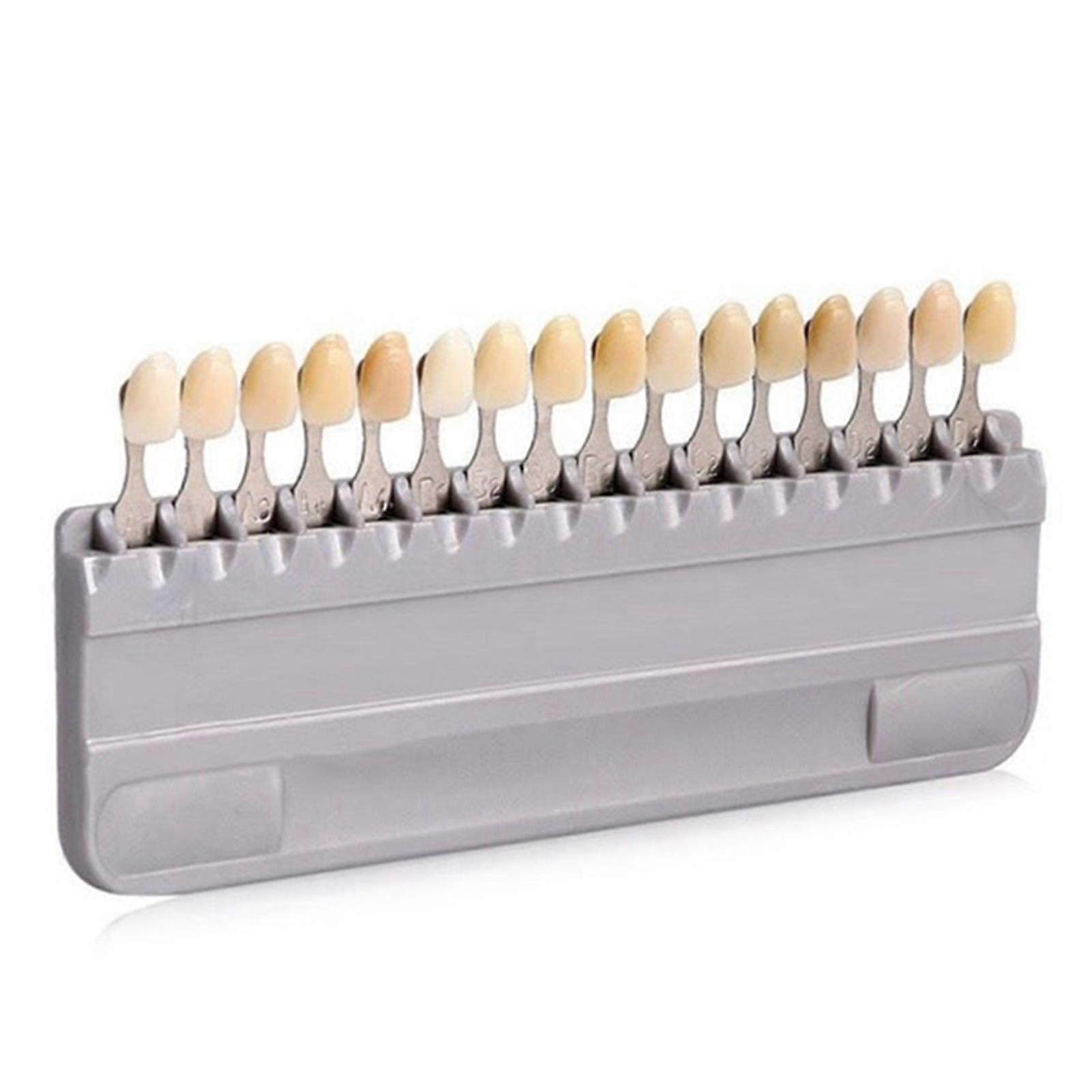 16 Colors Teeth Dental Shade Guide Durable Resin Color Plate Tool