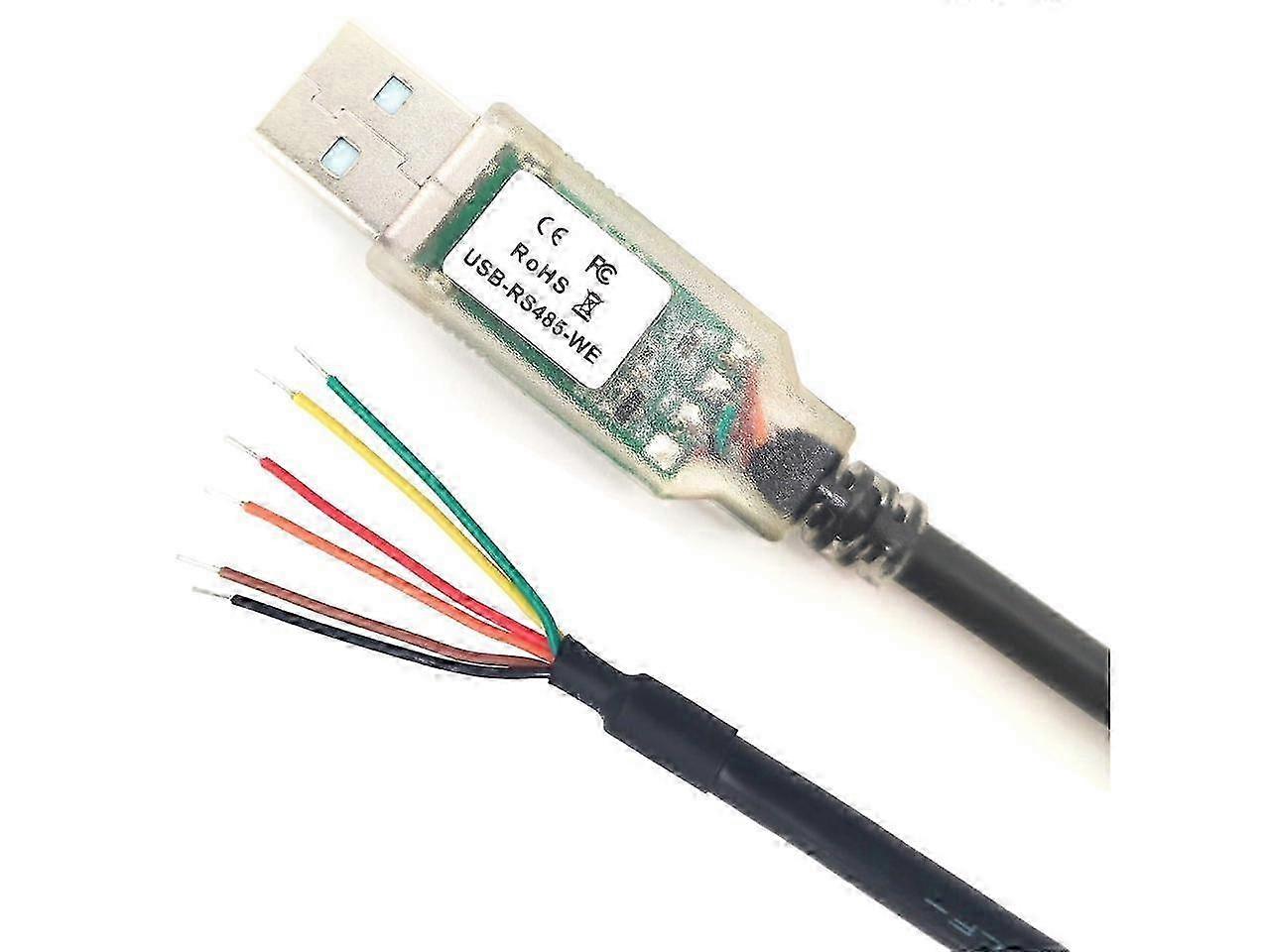 Cavo seriale USB-RS485-WE-1800-BT, cavo convertitore adattatore seriale da USB a RS485 WE UART, cavo USB-RS485-WE, chip FT232RL integrato, estremità del cavo a 6 vie, 6 costi