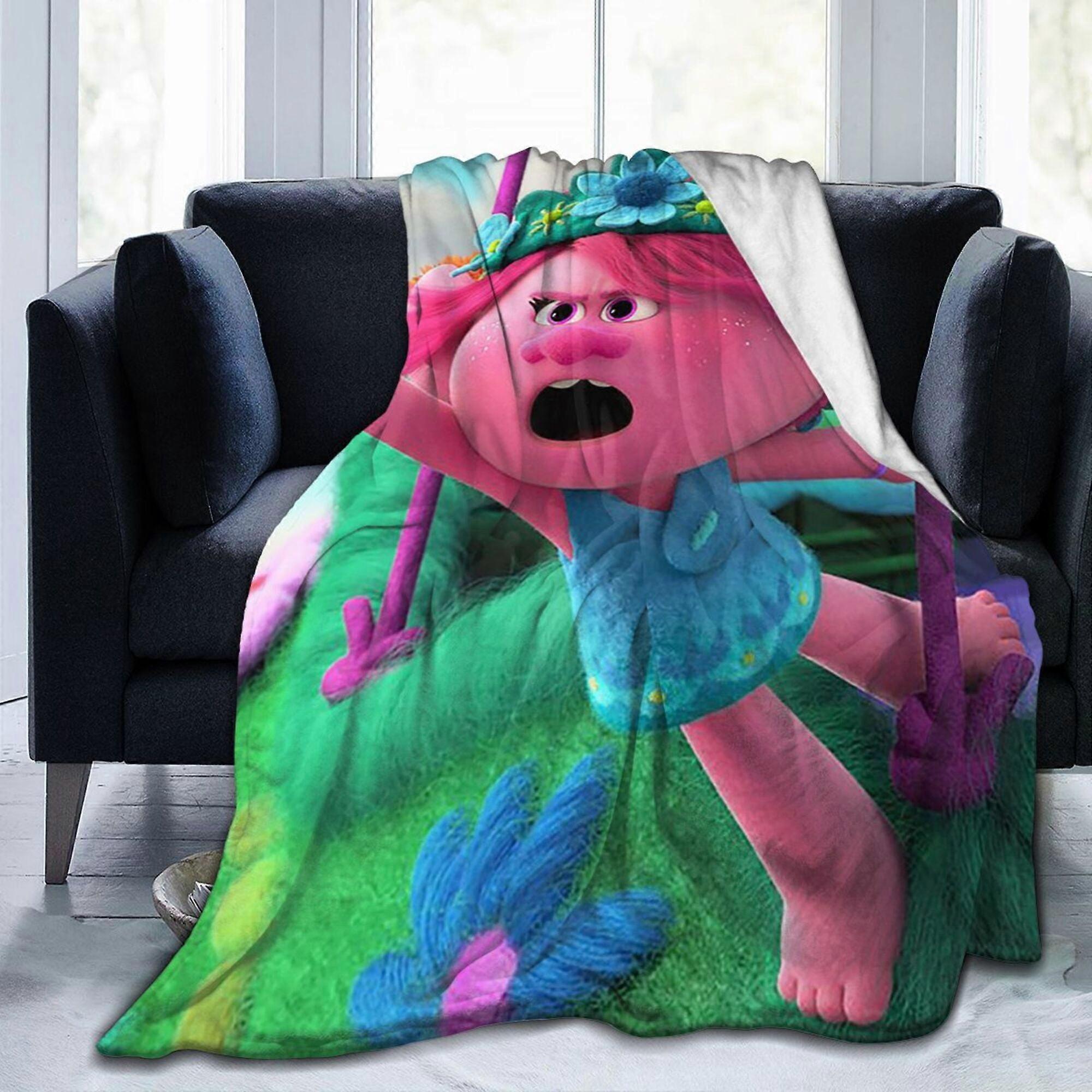 Trolls World Tour Blanket Throw Bedding Room Decor Flannel