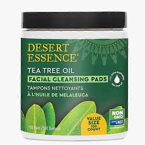 Desert Essence Face Cleanse Pads Tea Tree Oil ,100 Count
