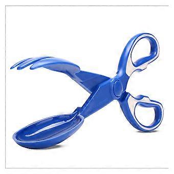 Poepschepje voor honden en katten, hondenpoepschepje, schaarvormige uitwerpselenschep, 1 stuk (blauw)