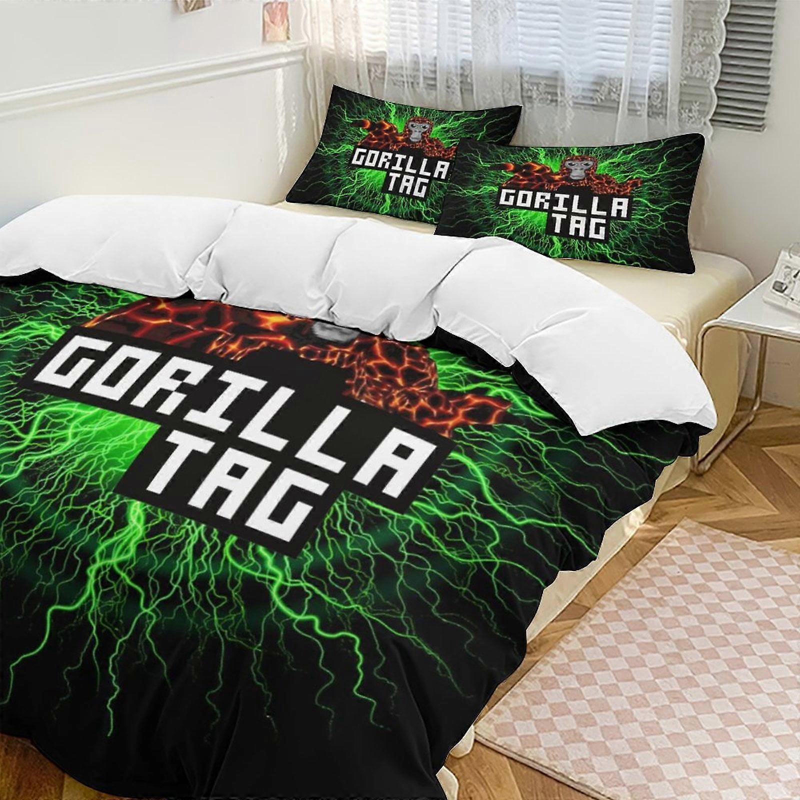Bedding set NK104 Game Gorilla Tag 3-Piece Bedding Set Soft Warm And Comfortable Bed Set with 1 Duvet Cover And 2 Pillowcases Bed Sheets PC104
